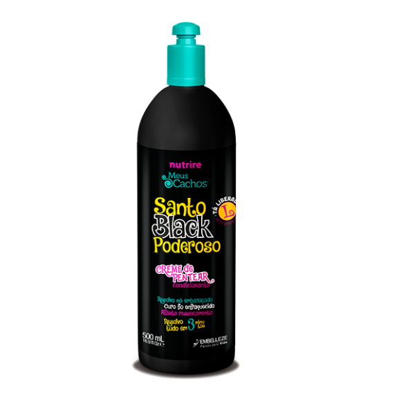 CREMA DE PEINAR SANTO BLACK PODEROSO